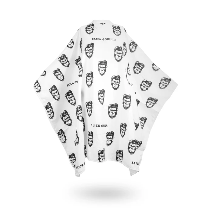 barber cape slick gorilla white barber cape slick gorilla white